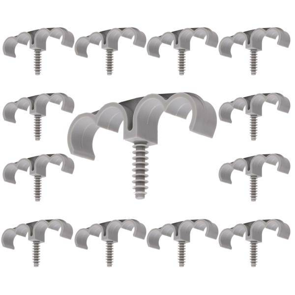 بست چکشی چهار شیار اینژه فیکساسیون مدل Quadruple سایز 20 میلی متر بسته 13 عددی، I.N.G Fixations Quadruple Pipe Clamp Size 20mm Pack Of 13