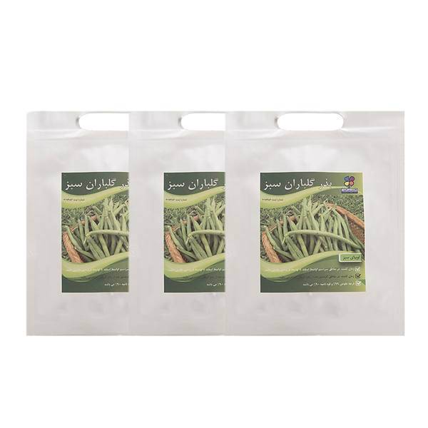 مجموعه بذر لوبیا سبز گلباران سبز بسته 3 عددی، Golbaranesabz Green Bean Seeds Pack Of 3