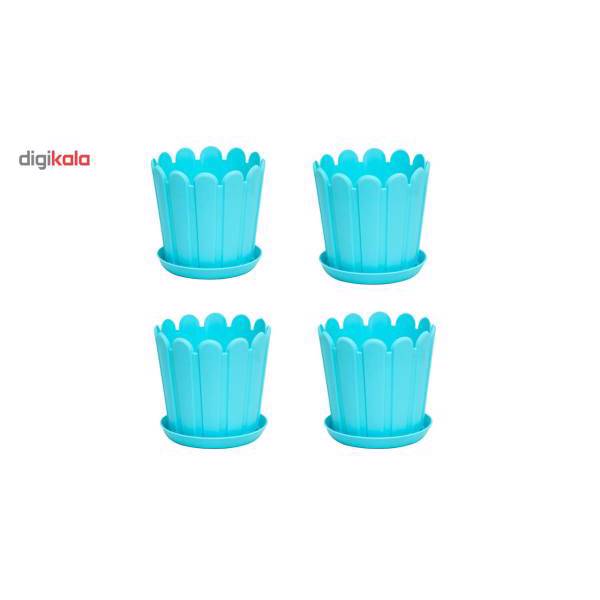 گلدان شهر گل مدل Fencing P14 مجموعه 4 عددی، Shahre Gol Fencing P14 Plant Pot Pack Of 4