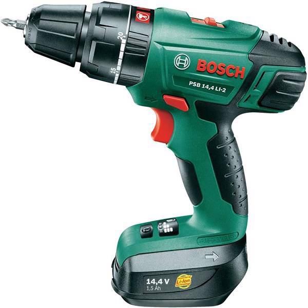 دریل چکشی پیچ گوشتی شارژی بوش مدل PSB 14.4 Li-2، Bosch PSB 14.4 Li-2 Cordless Impact Drill Driver