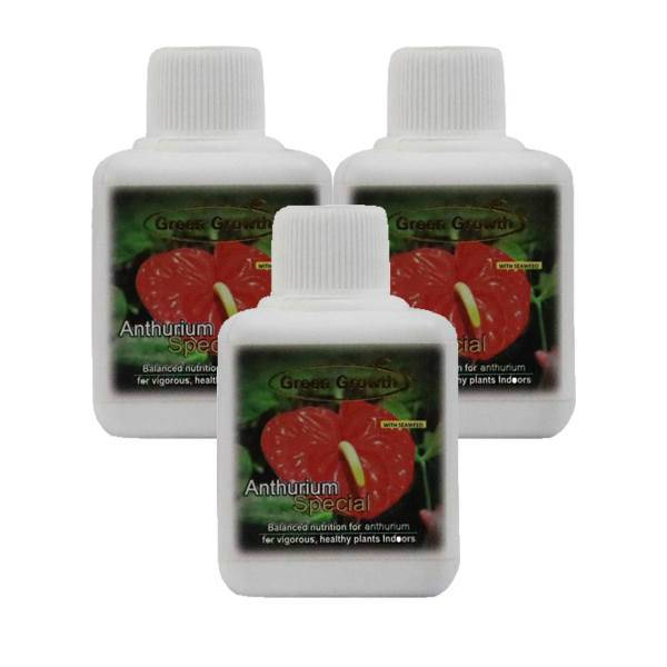 کود مایع گل آنتوریوم گرین گروت بسته 3 عددی، Green Growth Anthurium Liquid Fertilizer Pack Of 3