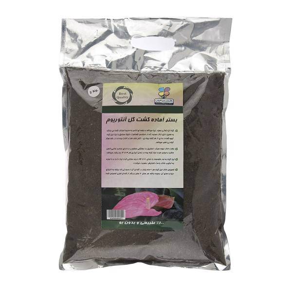 بستر آماده کشت گیاه آنتوریوم گلباران سبز بسته 2 کیلوگرمی، Golbarane Sabz Bastare Kesht Anthorium 2 Kg Fertilizer