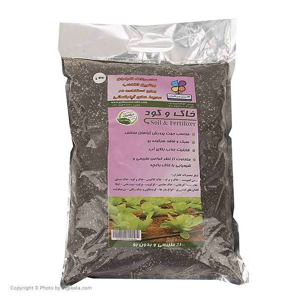 خاک و کود گلباران سبز بسته 2 کیلوگرمی، Golbaranesabz Soils And Fertilizers 2Kg