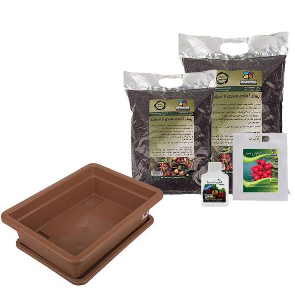 مجموعه کاشت سبزی تربچه گلباران سبز، Golbaranesabz Radish Gardening Pack