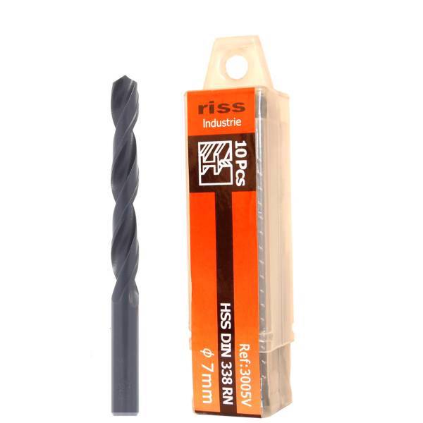 مته فلز ریس مدل 3005V000700 سایز 7 میلی متر بسته 10 عددی، Riss 3005V000700 Metal Drill Bit Size 7mm Pack Of 10