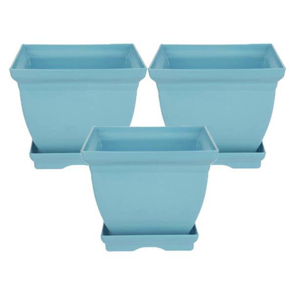 گلدان پلاستیکی شهر آذین مدل 7018 مجموعه 3 عددی، Shahrazin 7018 Pelastic Plant Pot - Pack Of 3