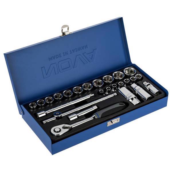 مجموعه 25 عددی سری و آچار بکس نووا مدل NTS 7400، Nova NTS 7400 Socket Set And Ratchet Wrench 25 PCS