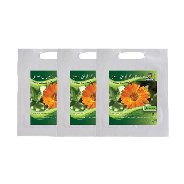 مجموعه بذر گل همیشه بهار گلباران سبز بسته 3 عددی، Golbaranesabz English-Marigold Flower Seeds Pack Of 3