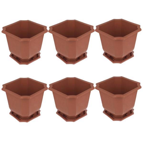 گلدان گل سنگ مدل 435 مجموعه 6 عددی، Golesang 435 Plant Pot Pack Of 6