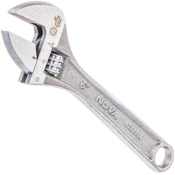 آچار فرانسه نووا مدل NTA3006 سایز 6 اینچ، Nova NTA3006 Adjustable Wrench 6 Inch