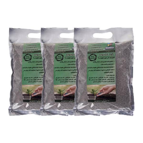 کود گرانوله 1 کیلوگرمی گلباران سبز بسته سه عددی، Golbarane Sabz Granole Fertilizer 1 Kg Pack Of 3