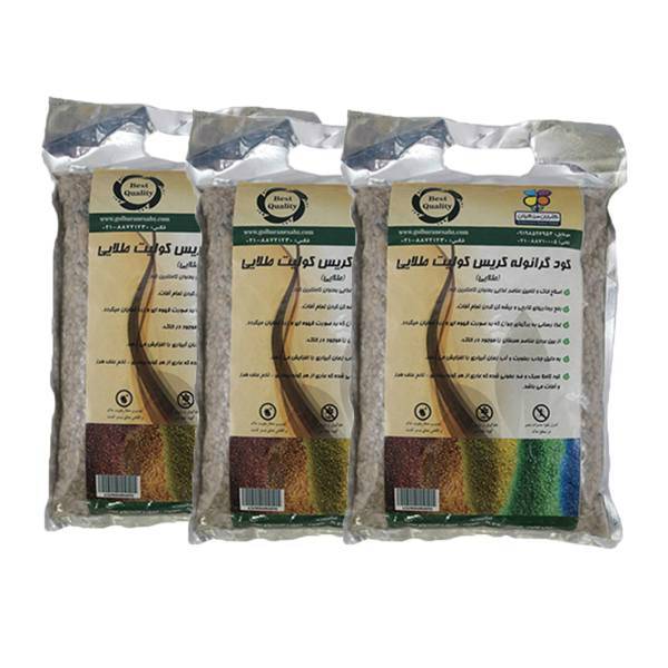 کود گرانوله کریس کولیت طلایی 2 کیلوگرمی گلباران سبز بسته سه عددی، Golbarane Sabz Golden Cris Colit Granole Fertilizer 2 Kg Pack Of 3