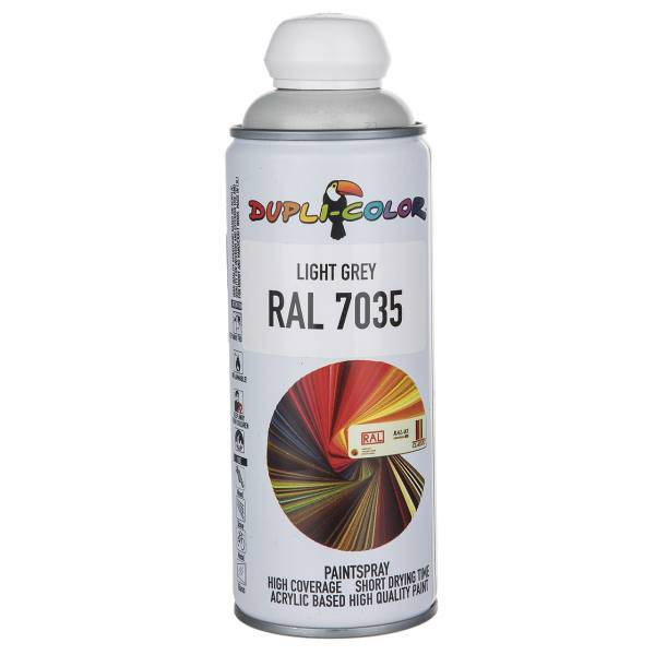 اسپری رنگ خاکستری روشن دوپلی کالر مدل RAL 7035 حجم 400 میلی لیتر، Dupli Color RAL 7035 Light Grey Paint Spray 400ml