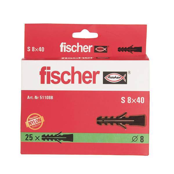 مجموعه 25 عددی رولپلاک فیشر مدل Nr51108B، Fischer Nr51108B Rawlplug Pack Of 25 PCS