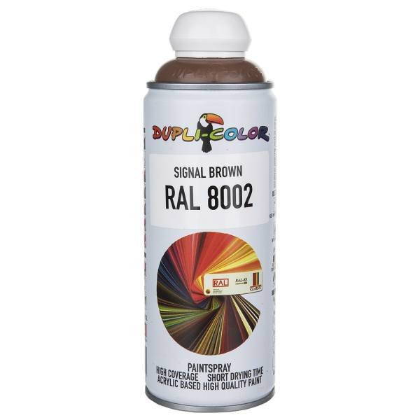 اسپری رنگ قهوه ای دوپلی کالر مدل RAL 8002 حجم 400 میلی لیتر، Dupli Color RAL 8002 Signal Brown Paint Spray 400ml