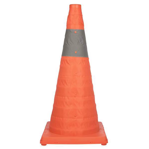 مخروط حلقه دار ترافیکی مدل تاشو 63 سانتی‌متری، Foldable Traffic Cone With Ring 63cm