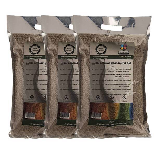 کود گرانوله سوپر فسفات طلایی 1 کیلوگرمی گلباران سبز بسته سه عددی، Golbarane Sabz Golden Super Phosphate Granole Fertilizer 1 Kg Pack Of 3