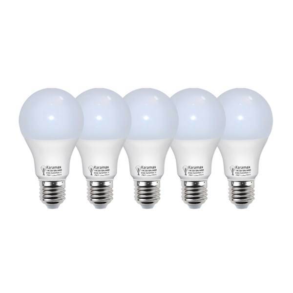 لامپ ال ای دی 9 وات کارامکس مدل بالب پایه E27 بسته 5 عددی، Karamax Bulb 9w SMD LED Lamp E27 5PCS
