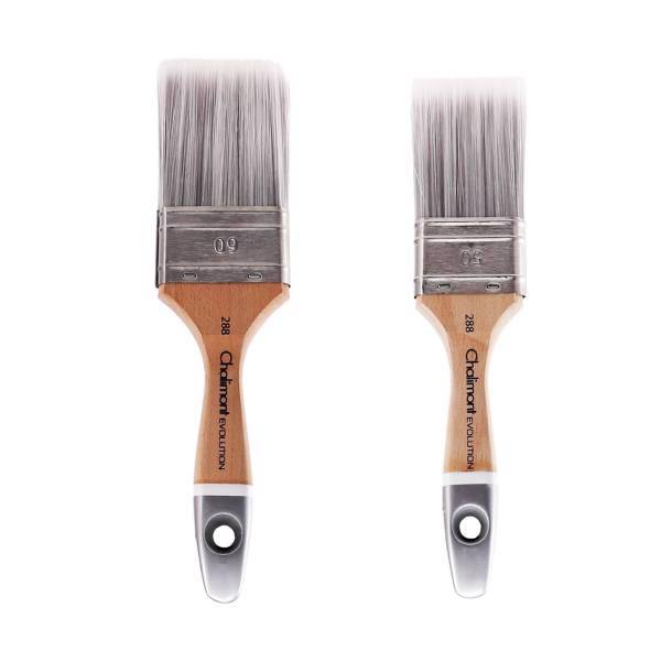 قلم موی نقاشی شالیمونت مدل Evolution تخت مجموعه 2 عددی سایز 50 و 60 میلی متر، Chalimount Evolution Flat Brush 2 Pieces Set Size 50 and 60