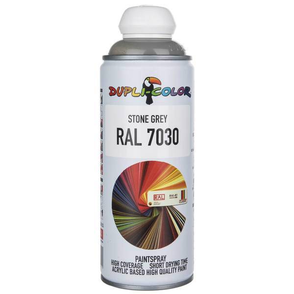 اسپری رنگ خاکستری دوپلی کالر مدل RAL 7030 حجم 400 میلی لیتر، Dupli Color RAL 7030 Stone Grey Paint Spray 400ml