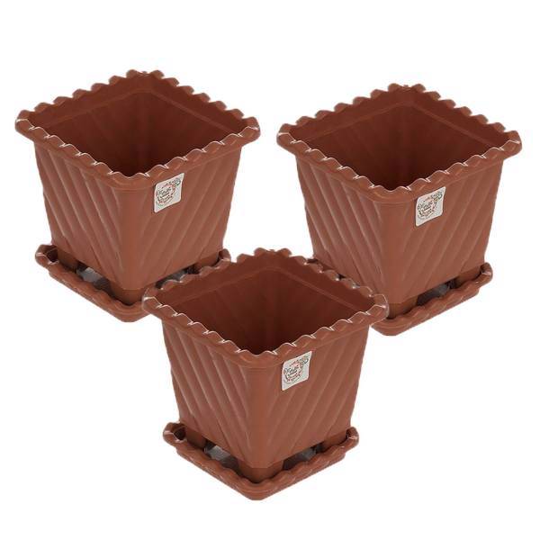 گلدان گل سنگ مدل 416 مجموعه سه عددی، Golesang 416 Plant Pot Pack Of 3