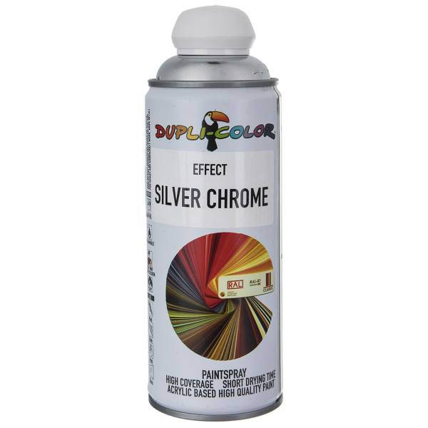 اسپری رنگ کروم نقره ای دوپلی کالر حجم 400 میلی لیتر، Dupli Color Effect Silver Chromer Paint Spray 400ml