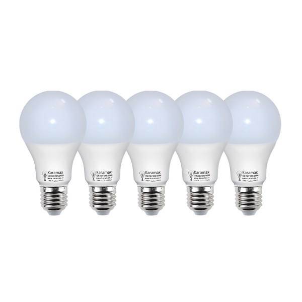 لامپ ال ای دی 12 وات کارامکس مدل بالب پایه E27 بسته 5 عددی، Karamax Bulb 12w LED Lamp E27 5PCS