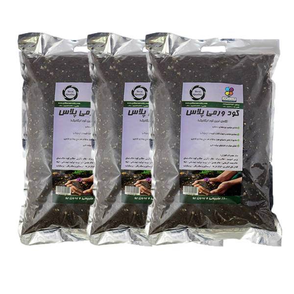 ورمی پلاس 2 کیلوگرمی گلباران سبز بسته سه عددی، Golbarane Sabz Vermiplus Fertilizers 2Kg Pack Of 3