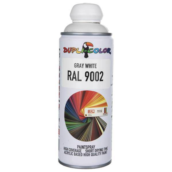 اسپری رنگ کرم دوپلی کالر مدل RAL 9002 حجم 400 میلی لیتر، Dupli Color RAL 9002 Gray White Paint Spray 400ml