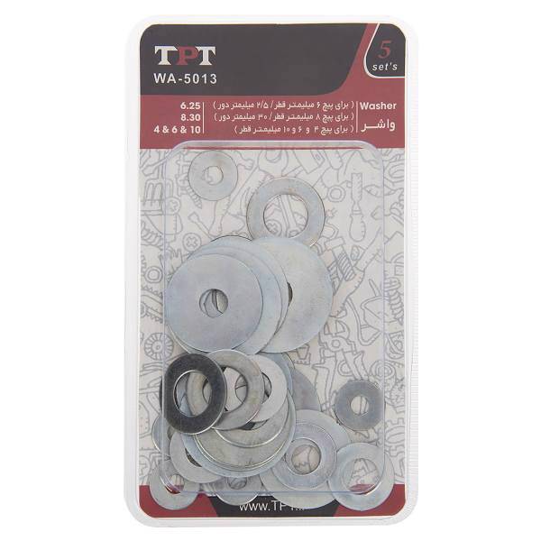 مجموعه 25 عددی واشر تی پی تی مدل WA-5013، TPT WA-5013 Washer Pack Of 25 PCS