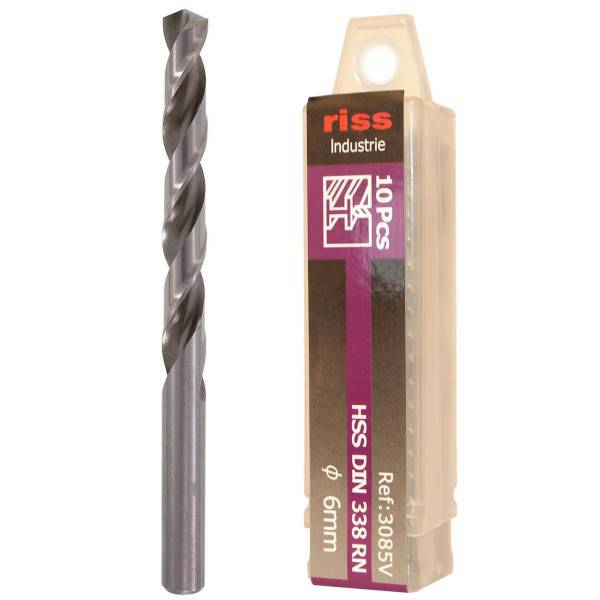 مته فلز ریس مدل 3085V000600 سایز 6 میلی متر بسته 10 عددی، Riss 3085V000600 Drill Bit Size 6mm Pack Of 10