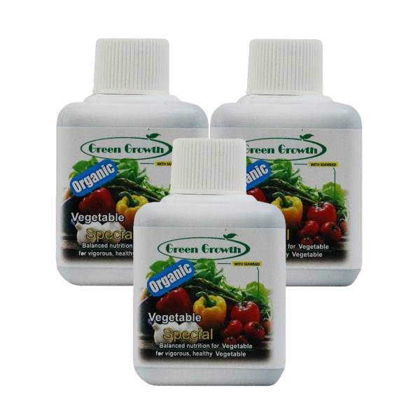 کود مایع ارگانیک سبزیجات گرین گروت بسته 3 عددی، Green Growth Organic Vegetable Special Liquid Fertilizer Pack Of 3