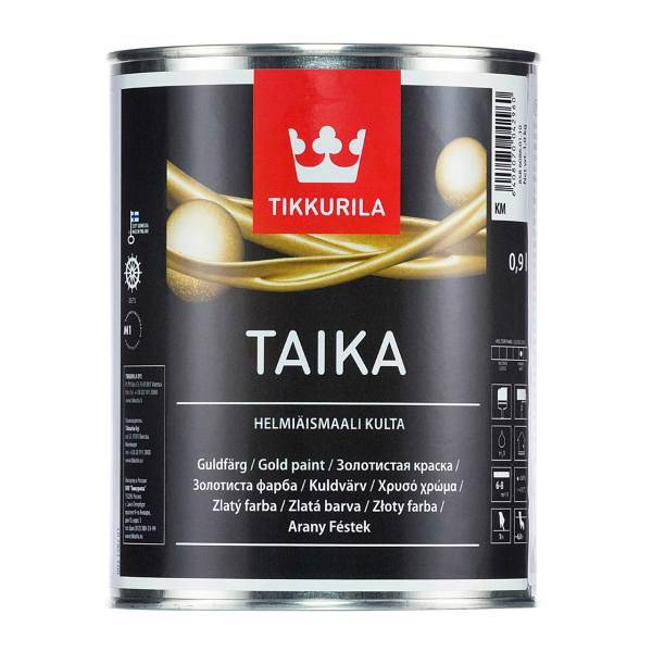 رنگ طلایی تیکوریلا مدل Taika حجم 1 لیتر، TIKKURILA Taika Gold Paint 1L