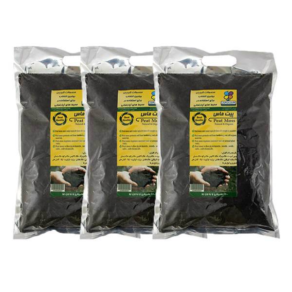 پیت ماس 4 کیلوگرمی گلباران سبز بسته سه عددی، Golbarane Sabz Peat Moss Fertilizer 4 Kg Pack Of 3