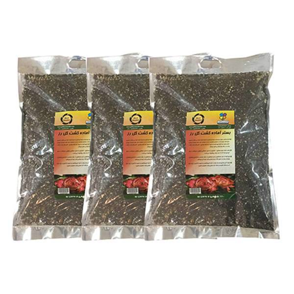 بستر آماده کشت گل رز 4 کیلوگرمی گلباران سبز بسته سه عددی، Golbarane Sabz Bastare Kesht Rose Flower 4kg Fertilizer Pack Of 3