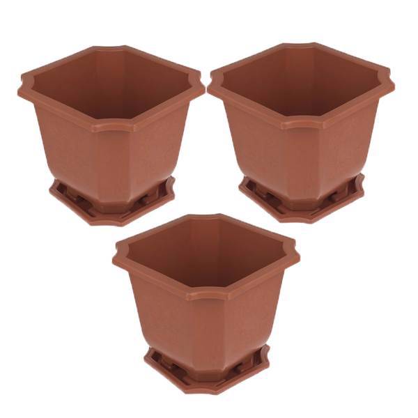 گلدان گل سنگ مدل 432 مجموعه 3 عددی، Golesang 432 Plant Pot Pack Of 3