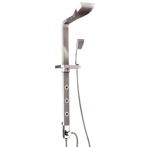 دوش حمام ملودی مدل فلت استیل، Melody steel flat shower set