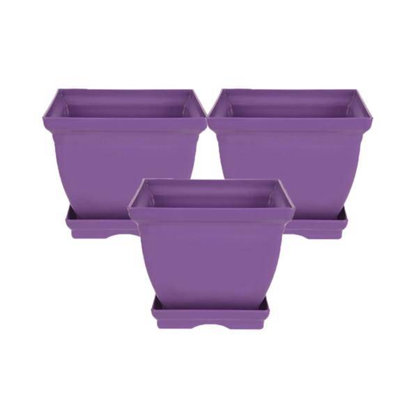 گلدان پلاستیکی شهر آذین مدل 7010 مجموعه 3 عددی، Shahrazin 7010 Pelastic Plant Pot - Pack Of 3