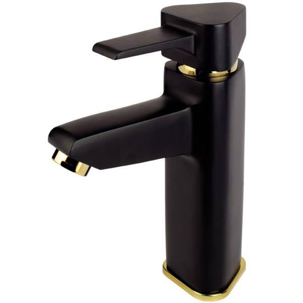 شیر روشویی کسری مدل مهتاب مشکی، Kasra black mahtab basin mixer