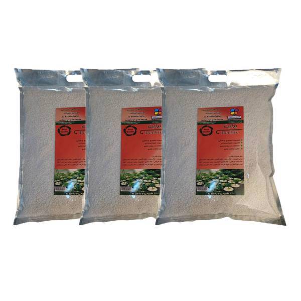 پرلیت دانه ریز 500 گرمی گلباران سبز بسته سه عددی، Golbarane Sabz Small Perlite Fertilizer 500g Pack Of 3