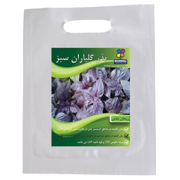 بذر ریحان بنفش گلباران سبز، Golbaranesabz Red Rubin Basil Seeds