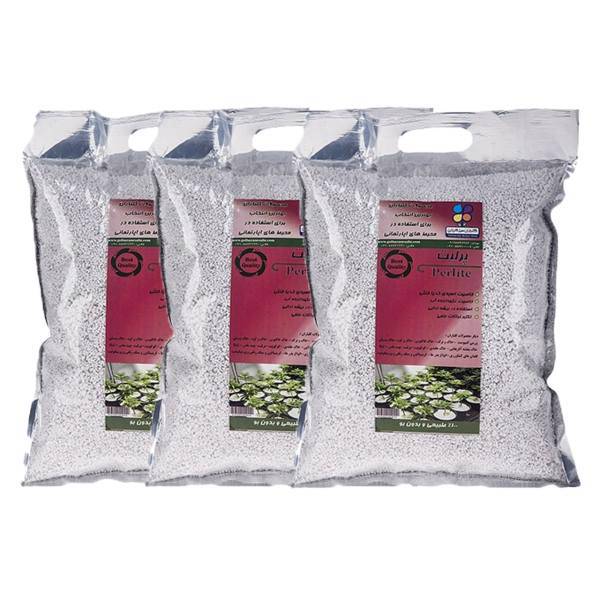 پرلیت دانه درشت 1 کیلوگرمی گلباران سبز بسته سه عددی، Golbarane Sabz Big Perlite Fertilizer 1kg Pack Of 3