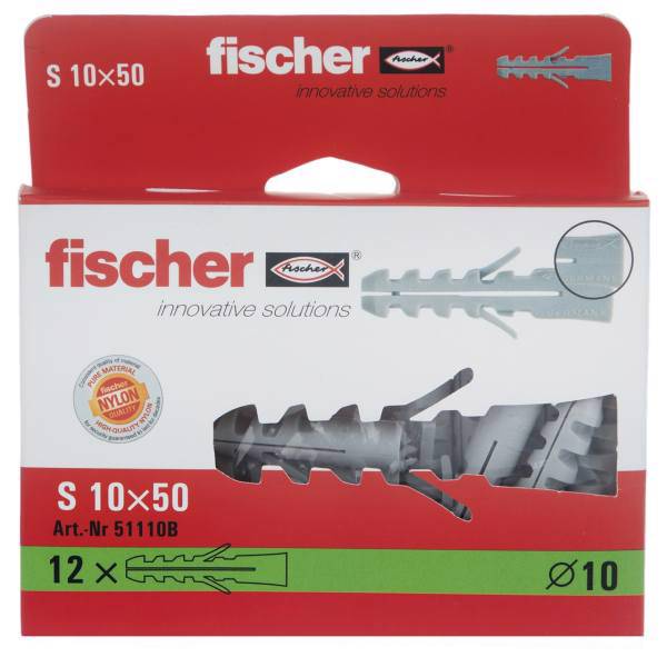 رولپلاک فیشر مدل 51110B بسته 12 عددی، Fischer 51110B Rawlplug Pack of 12