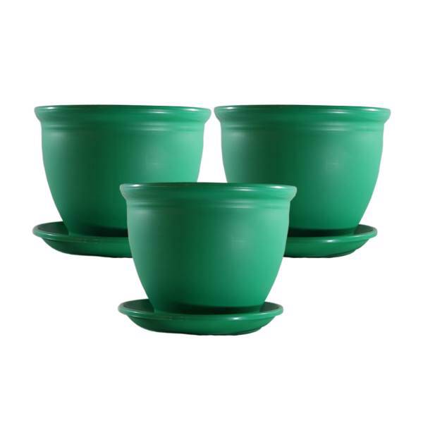 گلدان پلاستیکی شهر آذین مدل 3030 بسته 3 عددی، Shahrazin 3030 Pelastic Plant Pot - Pack Of 3