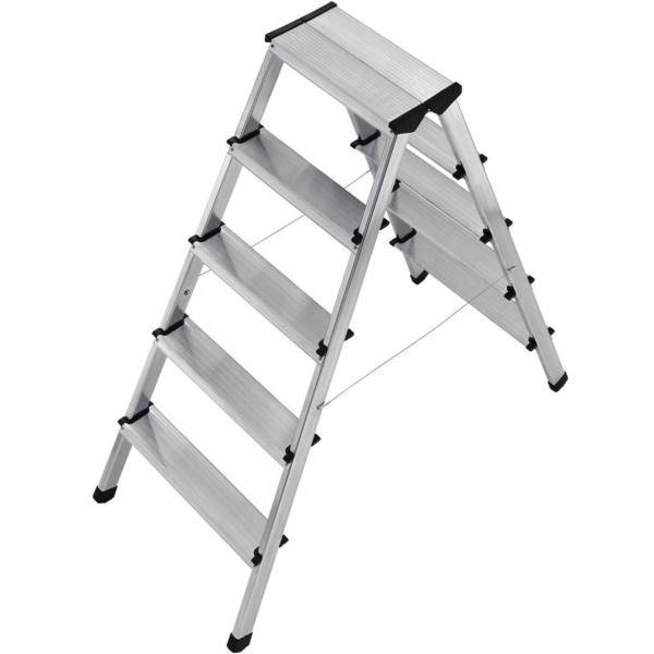 نردبان 5 × 2 پله هایلو مدل L90-8655001، Hailo L90-8655001 2 x 5 Steps Ladder