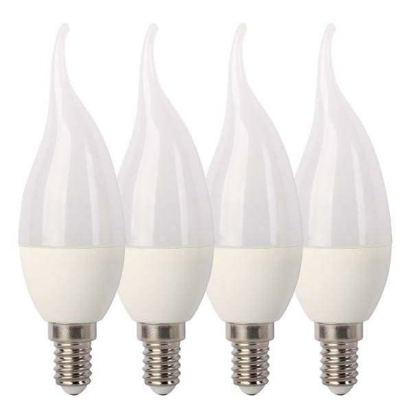 لامپ اشکی مات 5 وات سولان مدل LM-03 پایه E14 - پک 4 تایی سفید یخی، Solan LM-03-p4 Tear Mate 5W Lamp E14 Pack Of 4 - Cool White