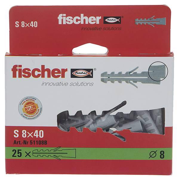 رولپلاک فیشر مدل 51108B بسته 25 عددی، Fischer 51108B Rawlplug Pack of 25