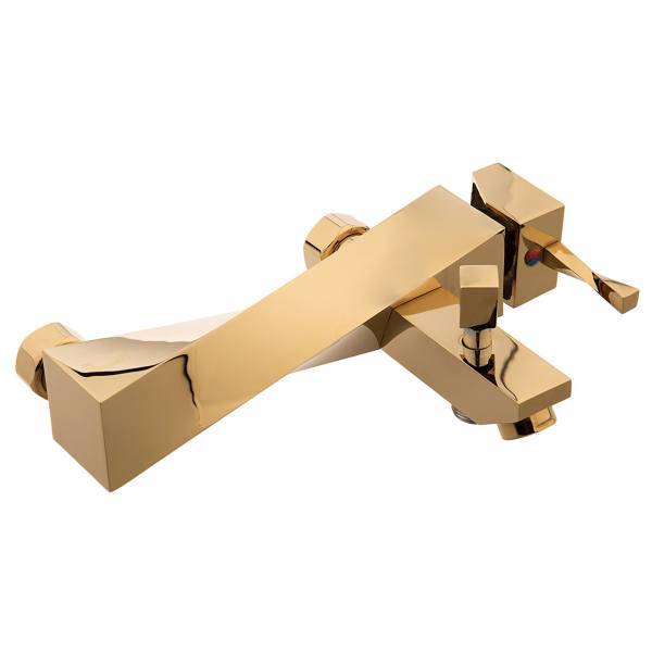 شیر حمام ریسکو مدل اسکرو طلایی، Risco Screw Gold Bath Mixer Faucets