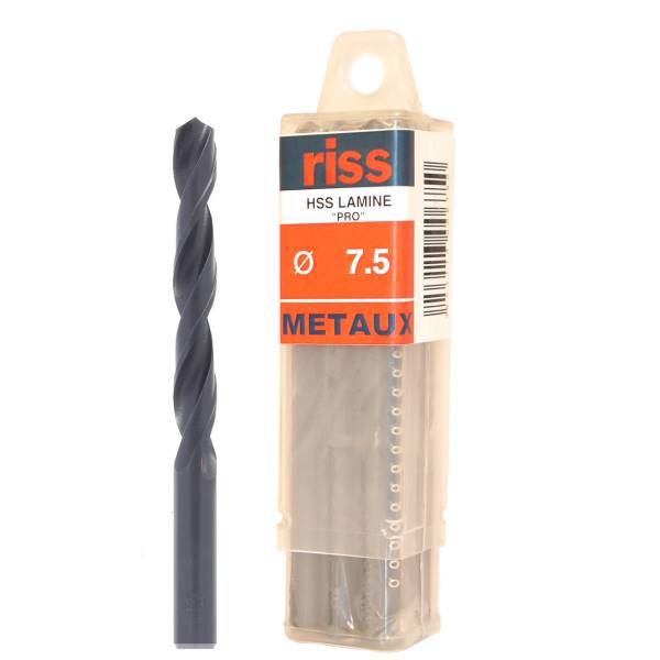 مته فلز ریس مدل 3005V000750 سایز 7.5 میلی متر بسته 10 عددی، Riss 3005V000750 Metal Drill Bit Size 7.5mm Pack Of 10