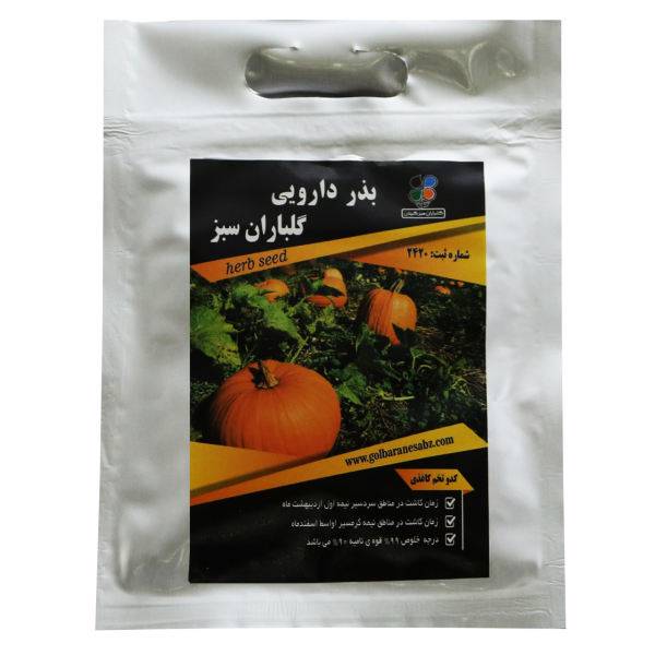 بذر کدو تخم کاغذی گلباران سبز، Golbaranesabz Cucurbita Pepo Seeds